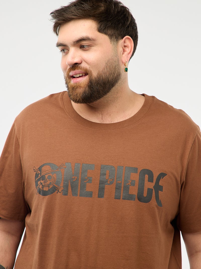 Pigiama lungo stampato 'One Piece' - 2 pezzi Marrone - Kiabi