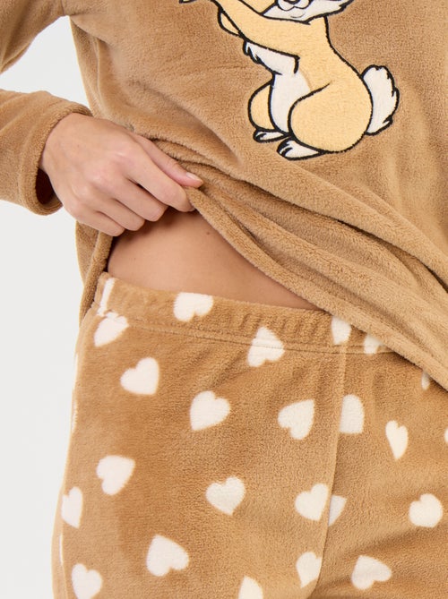 Pigiama lungo 'Winnie' di 'Disney' in pile - 2 pezzi - Kiabi
