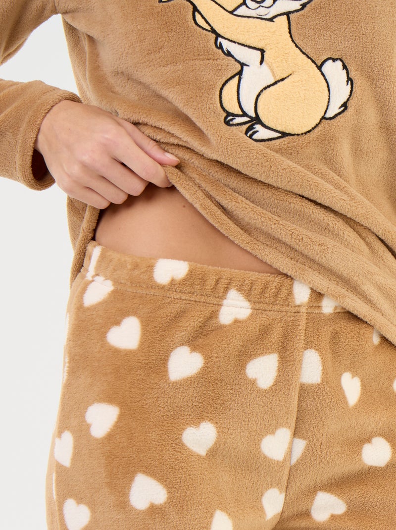 Pigiama lungo 'Winnie' di 'Disney' in pile - 2 pezzi Beige - Kiabi