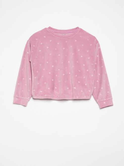 Pigiama stampato 2 pezzi - Felpa + pantaloni - Kiabi