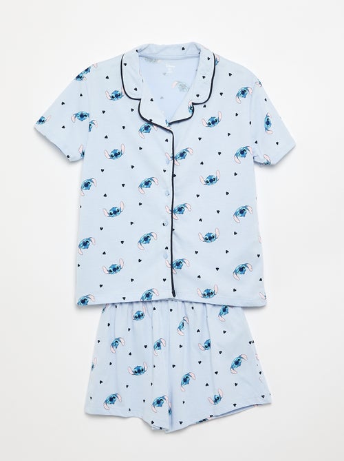 Pigiama 'Stitch' 'Disney' camicia a maniche corte + pantaloncini - 2 pezzi - Kiabi