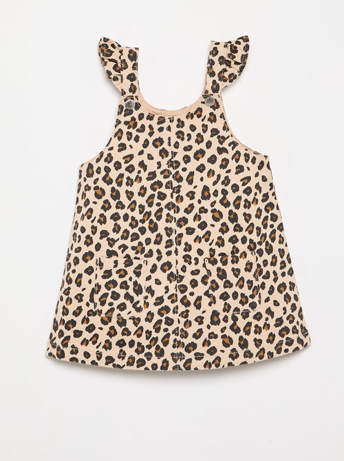 Pinafore dress with leopard print - Kiabi Pinafore dress with leopard print - Kiabi
