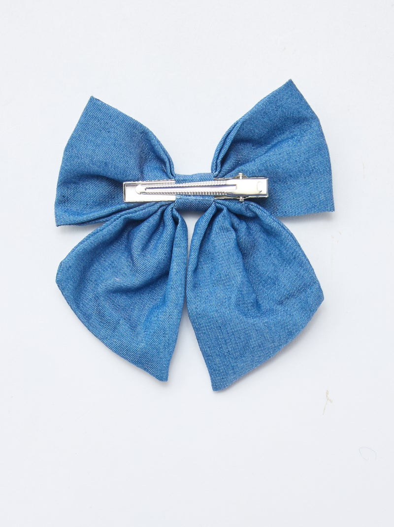 Pince avec nœud brodé Bleu - Kiabi