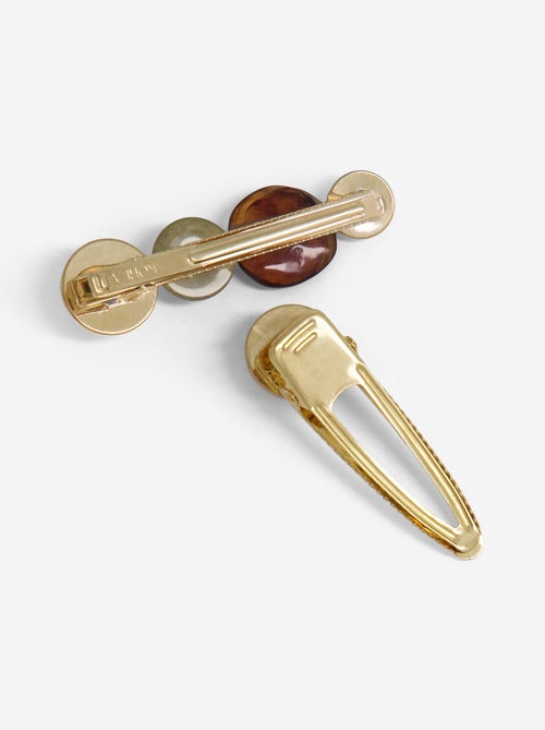 Pinces croco avec pierres fantaisies - Kiabi Pinces croco avec pierres fantaisies - Kiabi