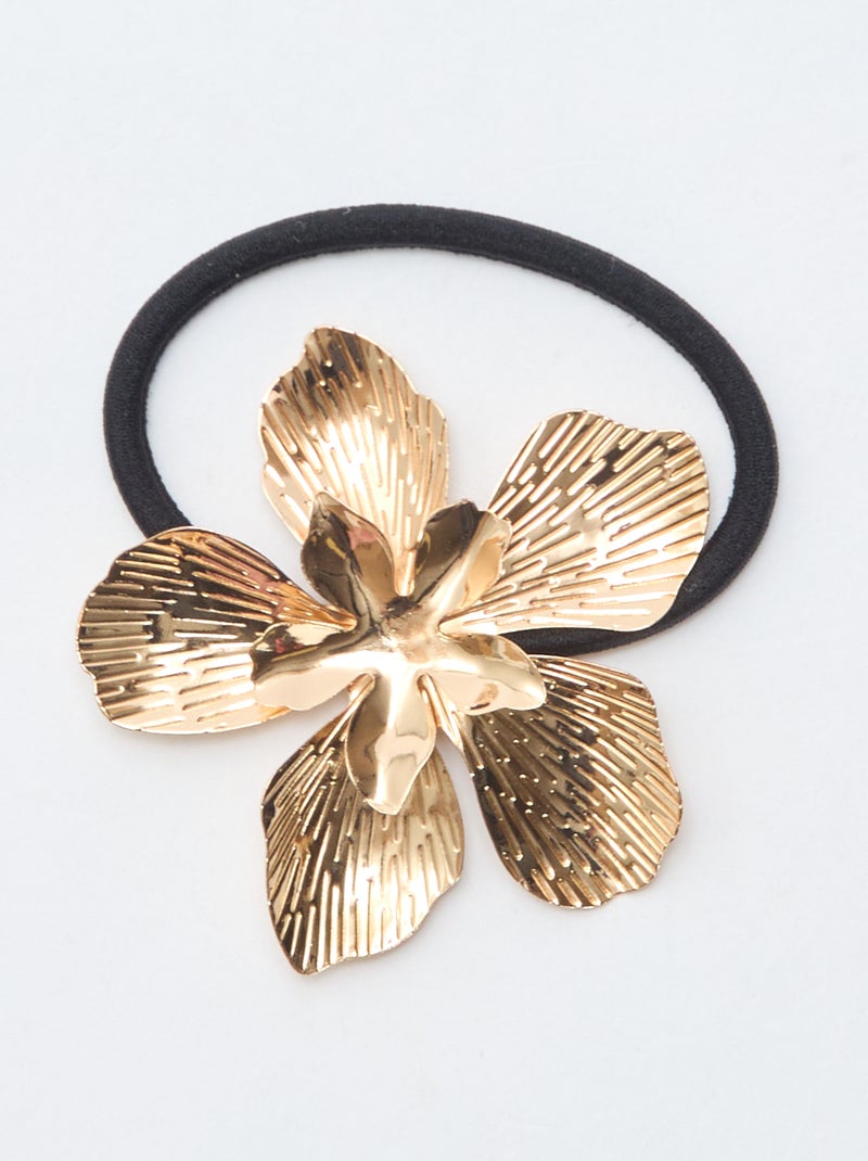 Pinces croco en forme fleur dorées Jaune - Kiabi