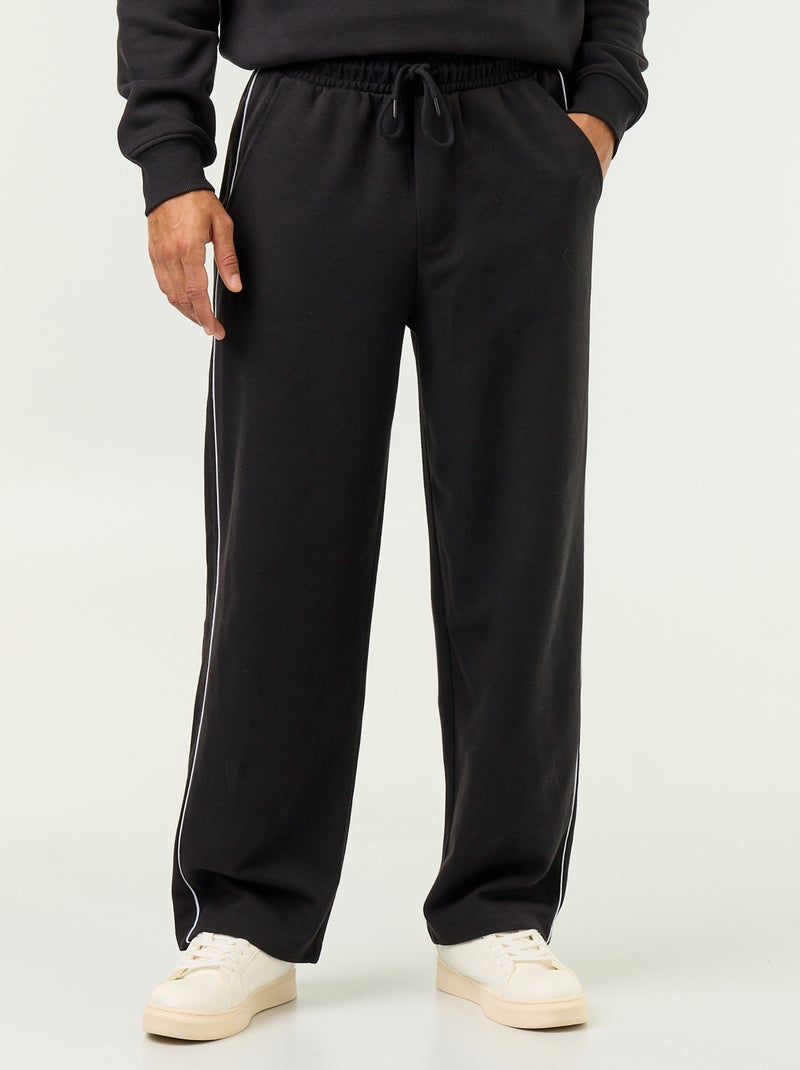 Piped Jogging Pants Black - Kiabi