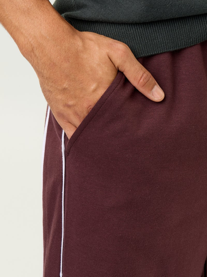 Piped Jogging Pants Purple - Kiabi