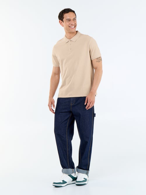 Pique Cotton Polo Shirt - Kiabi