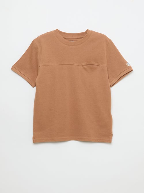 Pique cotton short-sleeved T-shirt - Kiabi