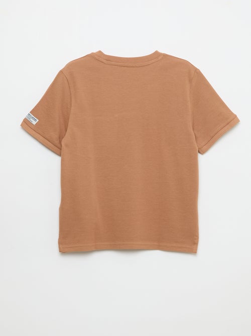 Pique cotton short-sleeved T-shirt - Kiabi