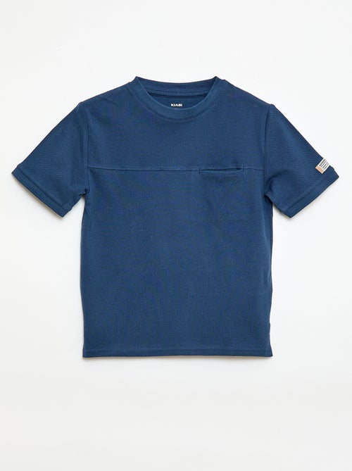 Pique cotton short-sleeved T-shirt - Kiabi