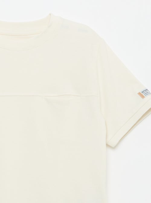 Pique cotton short-sleeved T-shirt - Kiabi