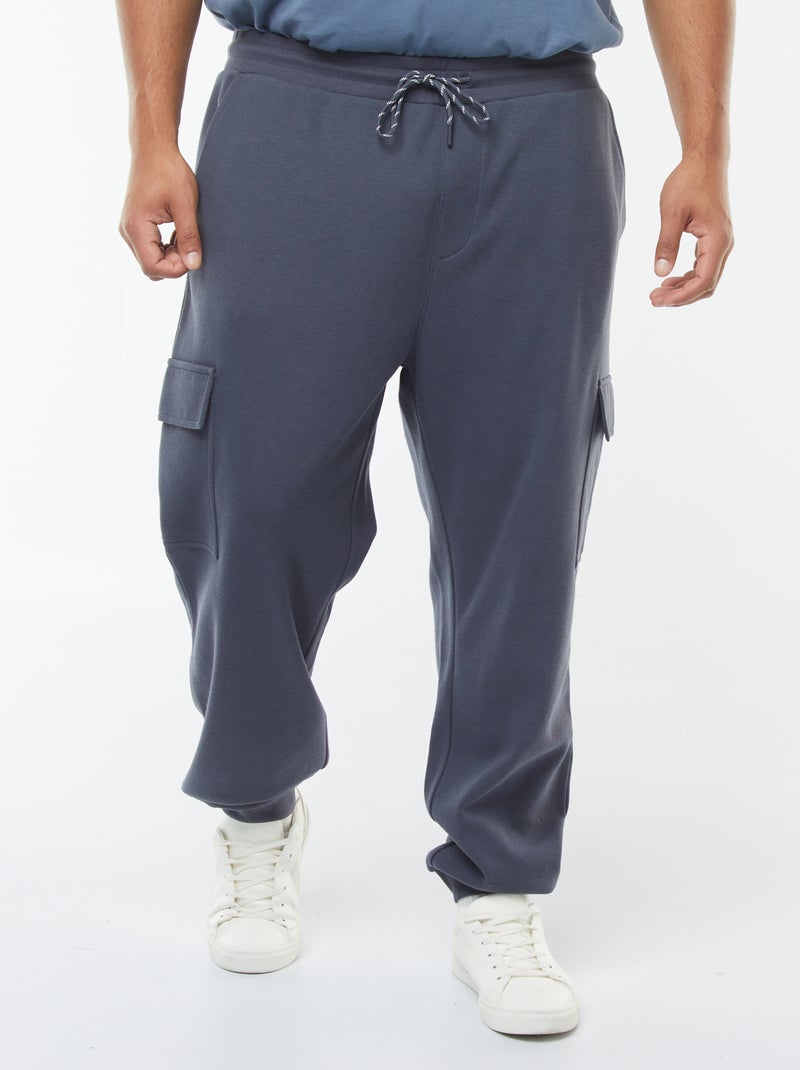 Piqué-Jogginghose mit Pattentaschen Blau - Kiabi