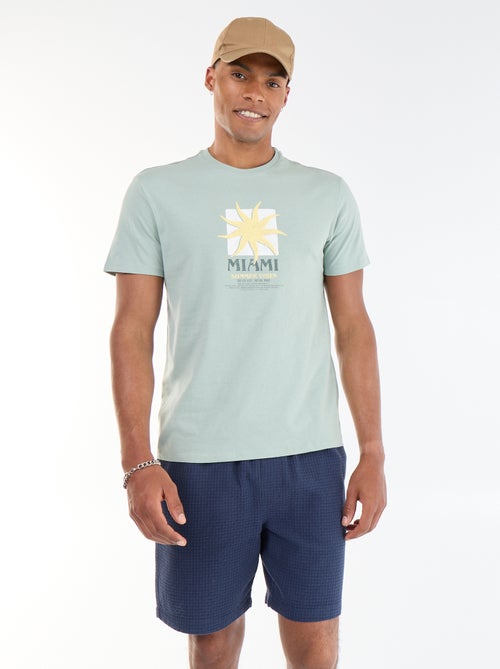 Piqué Knit Bermuda Shorts - Kiabi