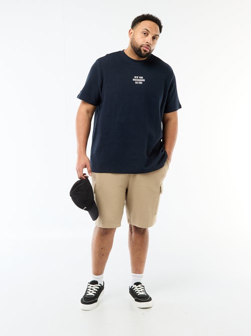 Piqué Knit Bermuda Shorts with Flap Pockets - Kiabi