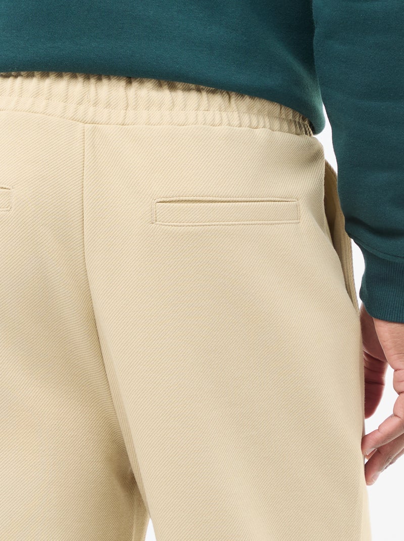 Piqué Knit Joggers Beige - Kiabi