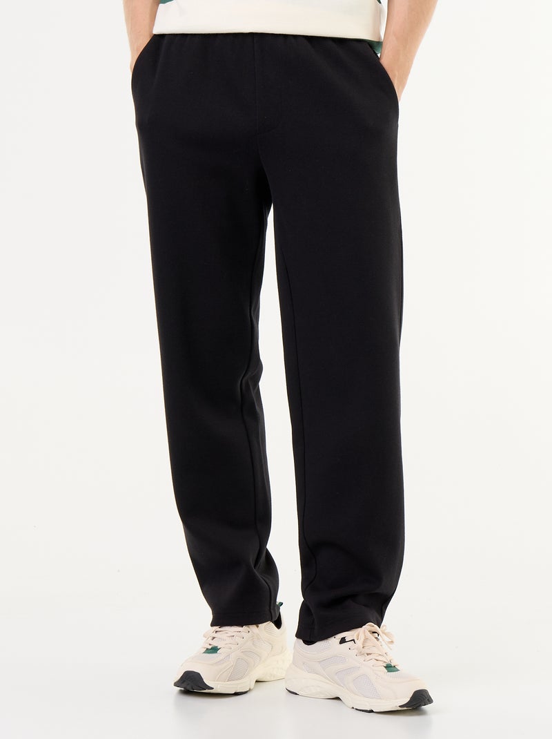 Pique Knit Joggers Black - Kiabi