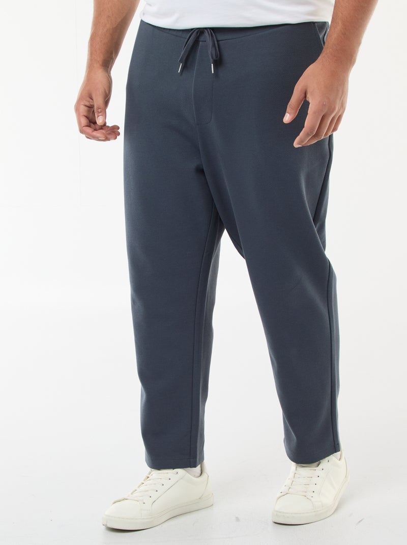Piqué Knit Joggers Blue - Kiabi