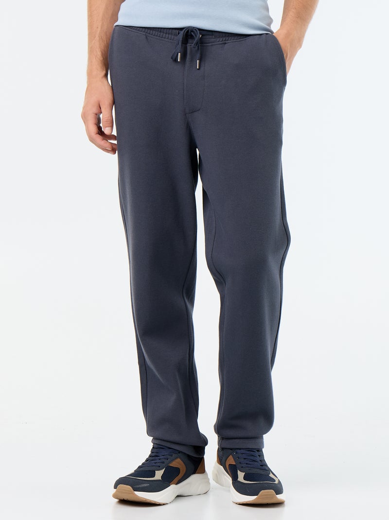 Pique Knit Joggers Blue - Kiabi