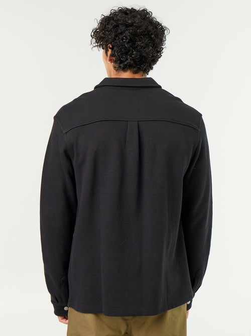 Piqué Knit Overshirt - Kiabi Piqué Knit Overshirt - Kiabi
