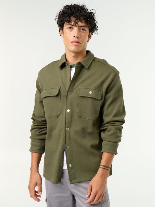 Piqué Knit Overshirt - Kiabi Piqué Knit Overshirt - Kiabi