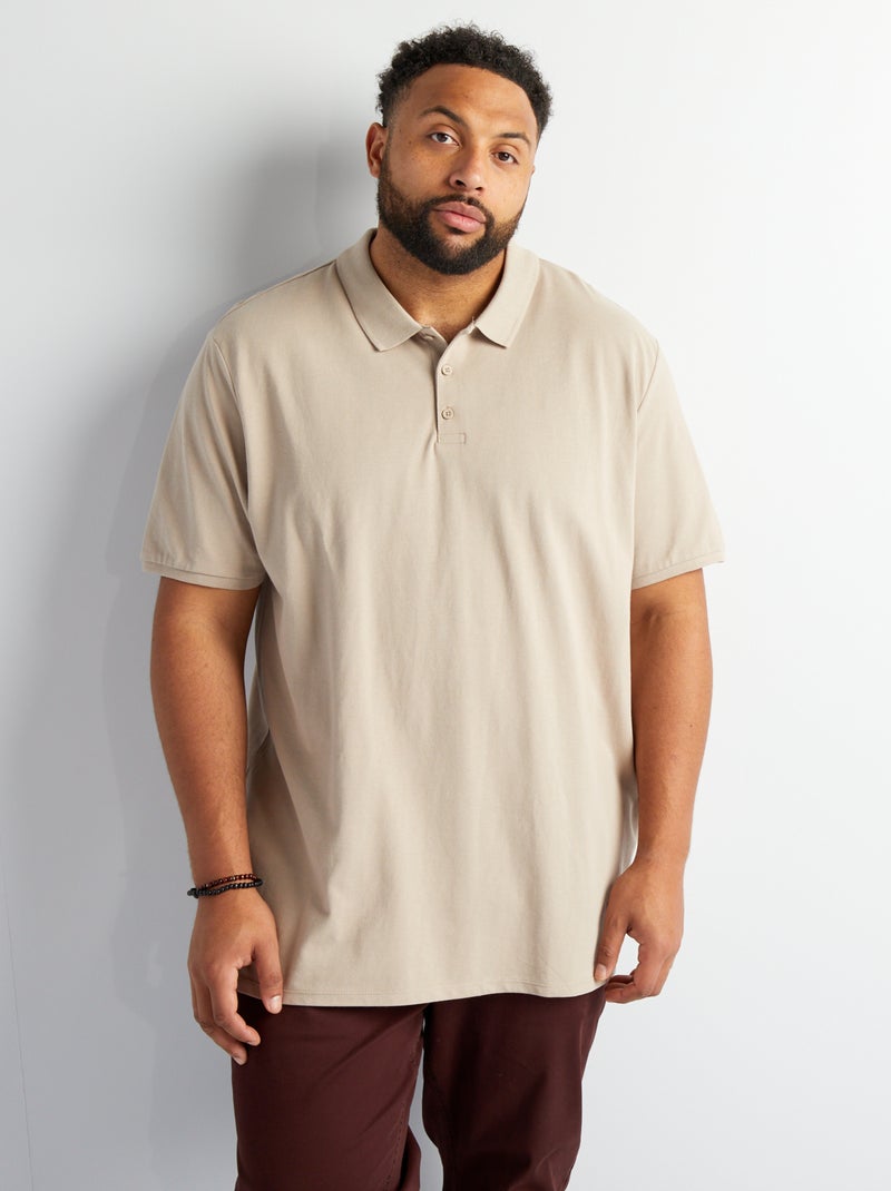 Piqué Knit Polo BEIGE - Kiabi