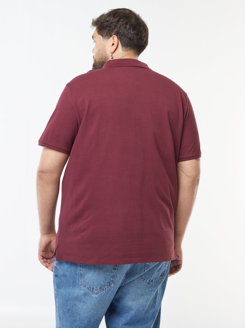 Piqué Knit Polo Red - Kiabi