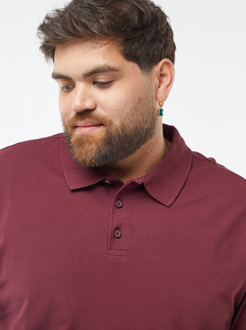 Piqué Knit Polo Red - Kiabi