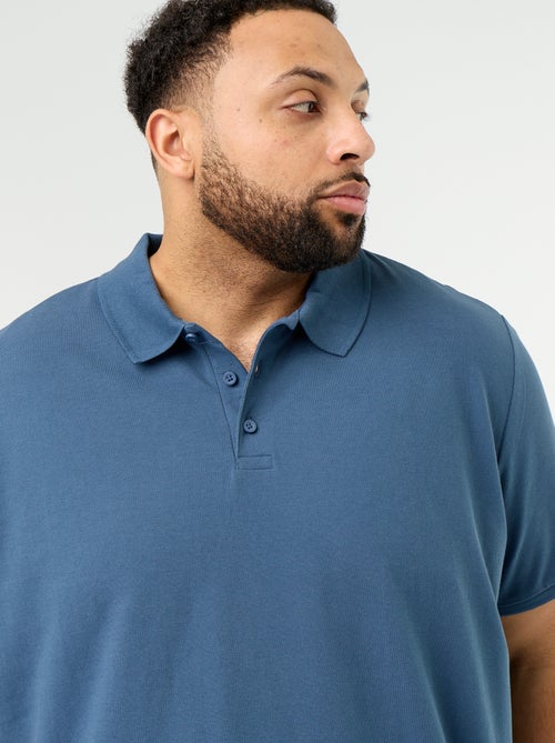 Piqué knit polo shirt - Kiabi