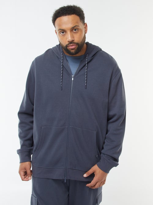 Piqué Knit Zip-Up Hoodie - Kiabi