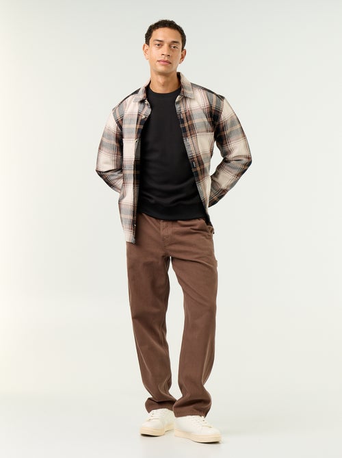 Piqué-Rundhals-Sweatshirt - Kiabi