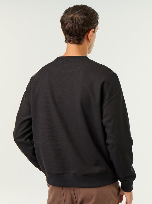 Piqué-Rundhals-Sweatshirt - Kiabi