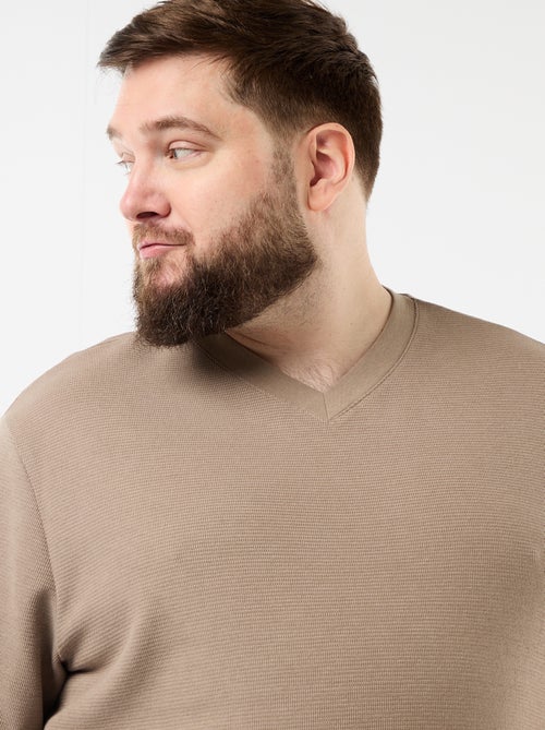 Piqué-T-Shirt mit kurzen Ärmeln - Kiabi