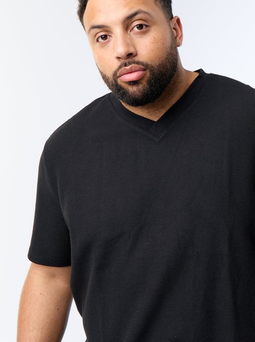 Piqué-T-Shirt mit kurzen Ärmeln - Kiabi