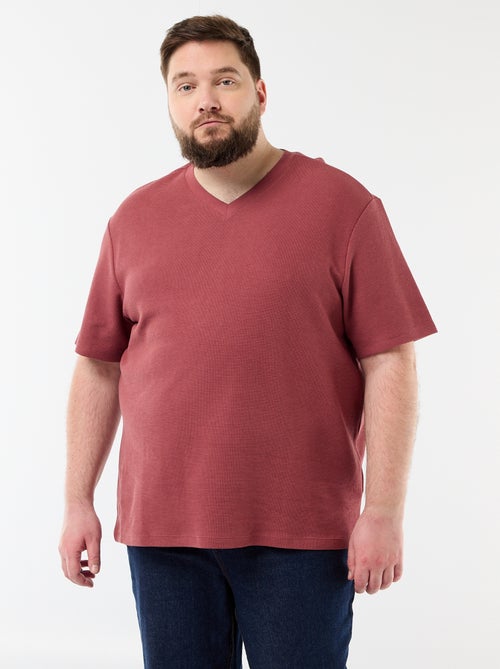 Piqué-T-Shirt mit kurzen Ärmeln - Kiabi