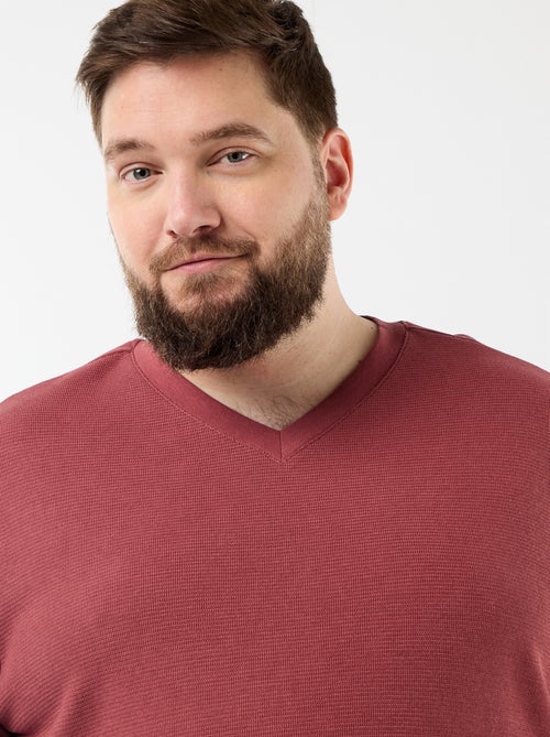 Piqué-T-Shirt mit kurzen Ärmeln - Kiabi