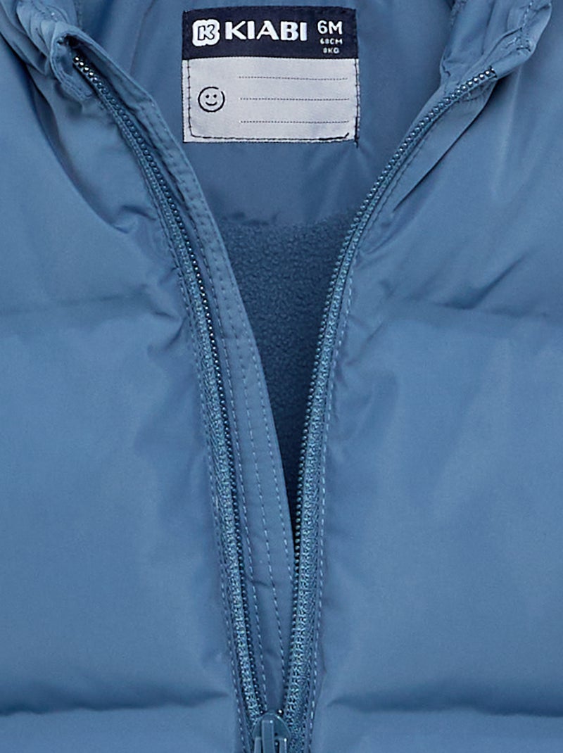 Piumino imbottito con cappuccio Blu - Kiabi