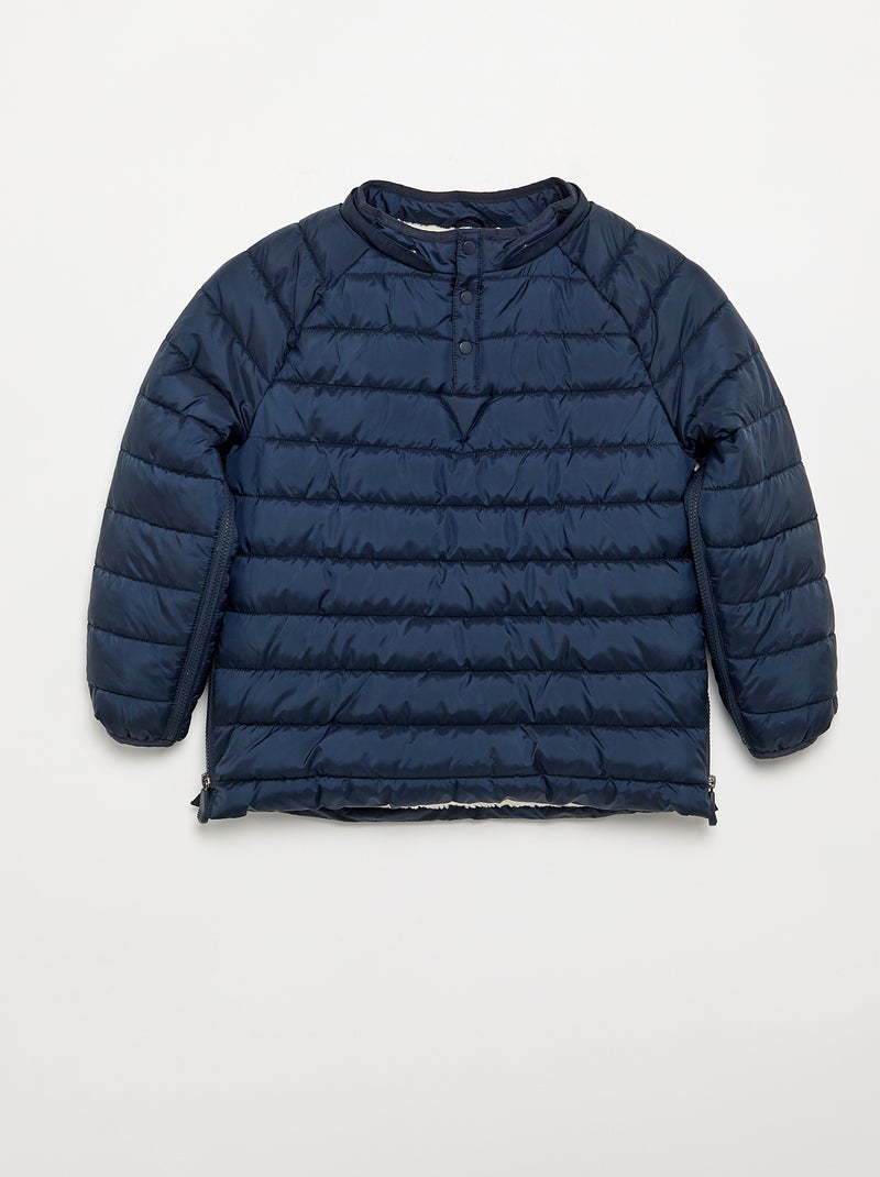 Piumino imbottito con interno in sherpa - collezione facile da indossare Blu - Kiabi