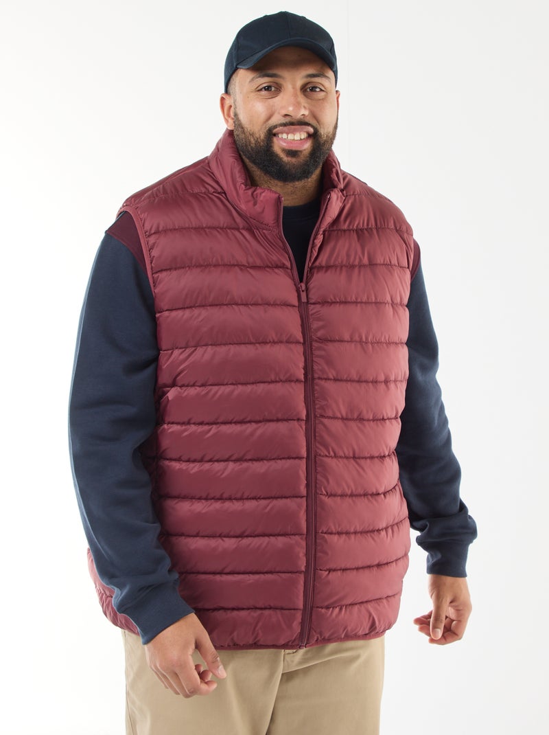 Piumino leggero smanicato con collo alto Rosso - Kiabi