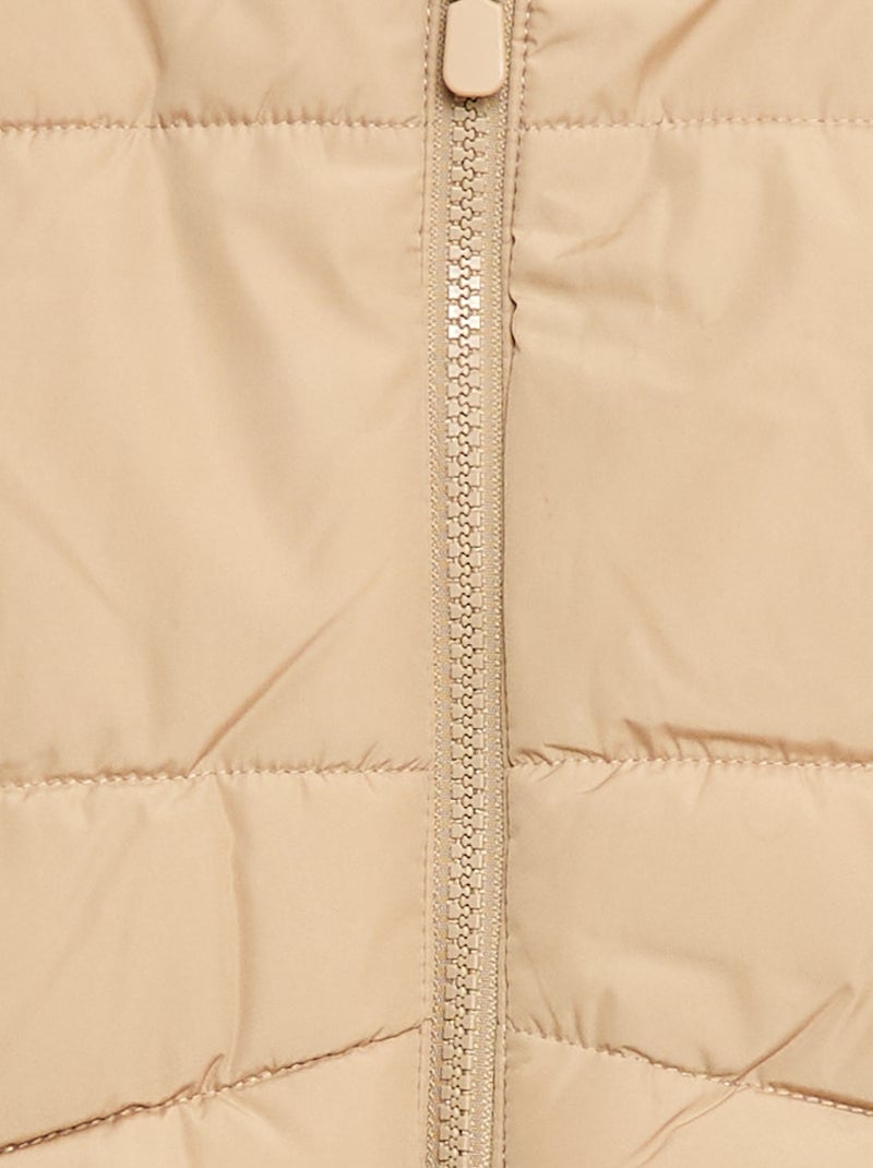 Piumino smanicato con cappuccio Beige - Kiabi