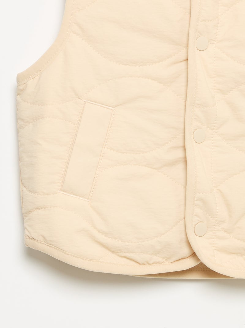 Piumino smanicato imbottito Beige - Kiabi