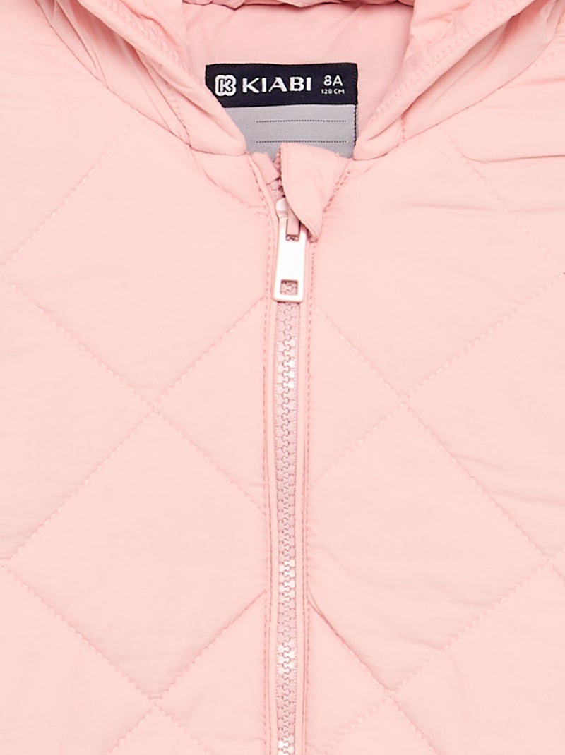 Piumino trapuntato con cappuccio Rosa - Kiabi