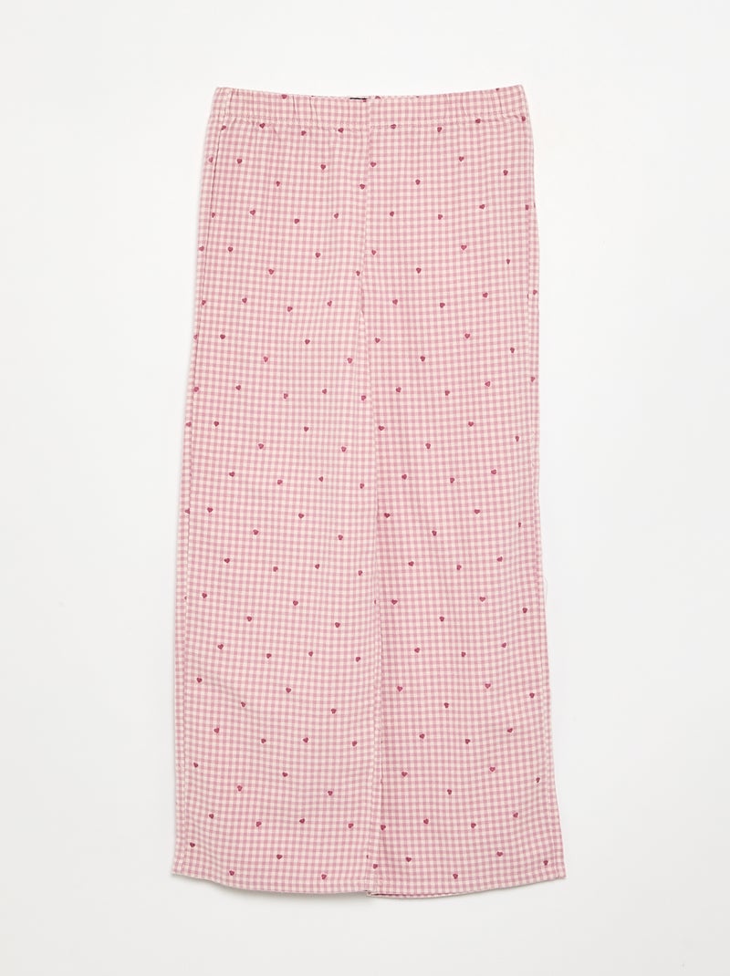 Plaid 2-piece Pajamas Pink - Kiabi
