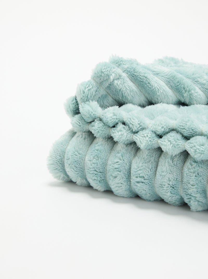 Plaid aus geripptem Material Vert - Kiabi