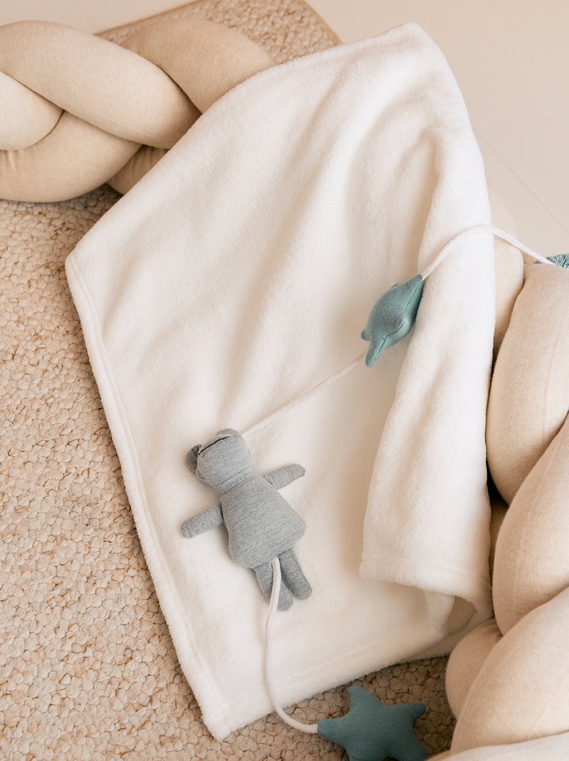 Plaid bébé polaire écru - Kiabi