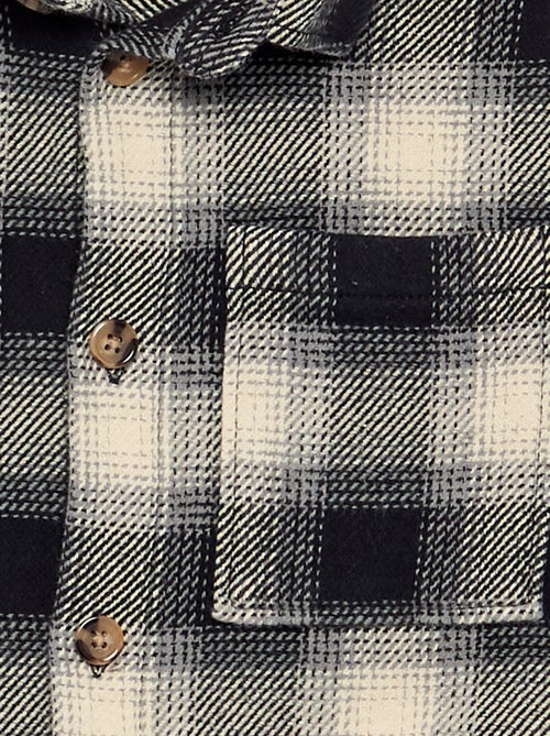 Plaid Flannel Hooded Shirt - Kiabi