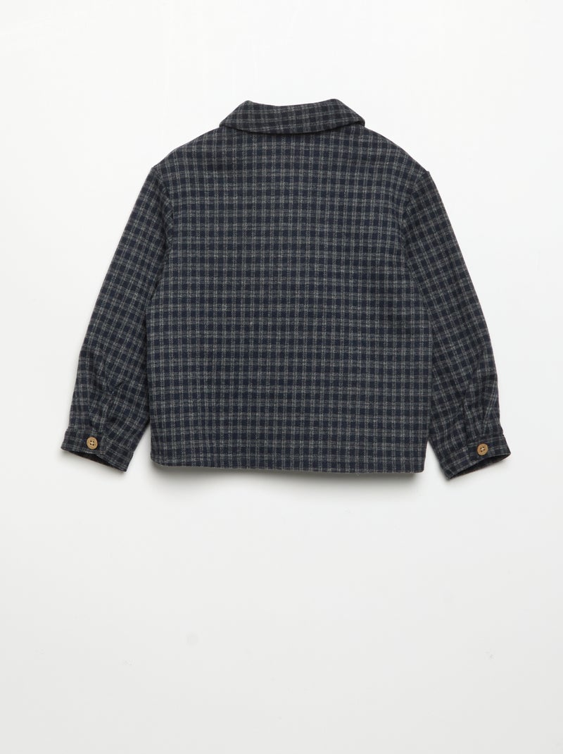 Plaid flannel shirt Blue - Kiabi