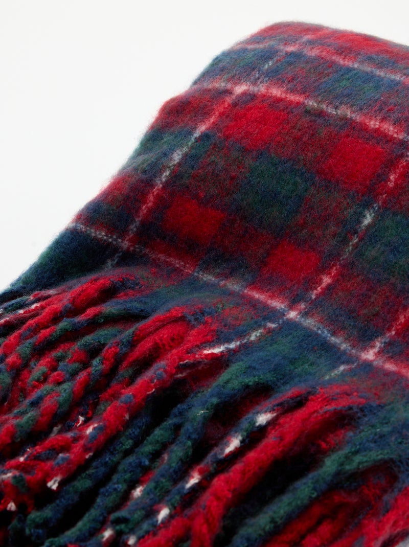 Plaid in pile stampato tartan - KIABI Home Rosso - Kiabi