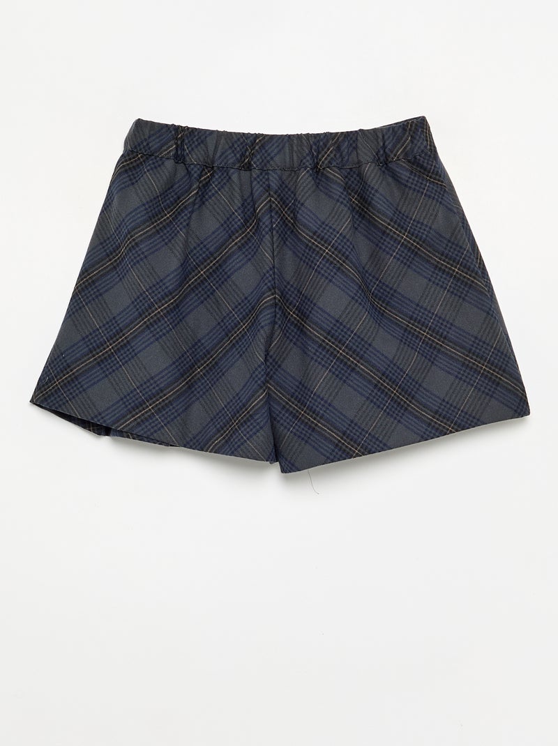 Plaid Skort Blue - Kiabi