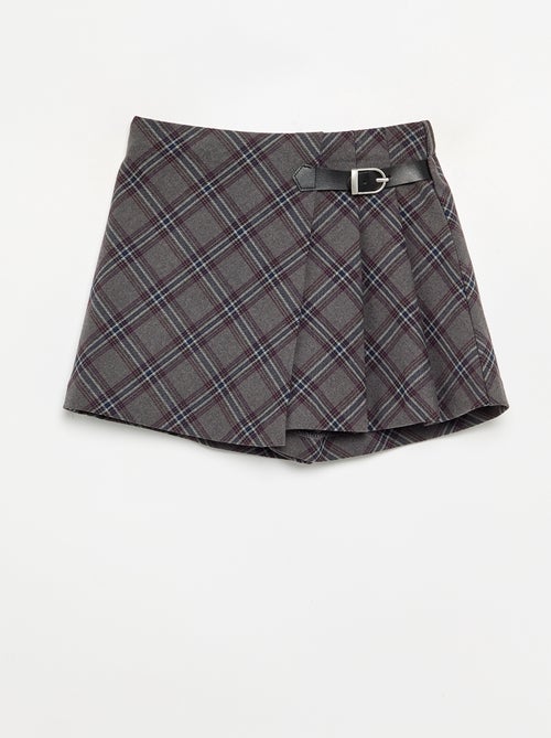Plaid Skort - Kiabi